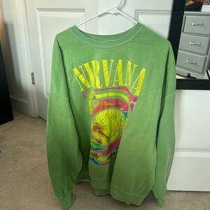 green nirvana crew neck
